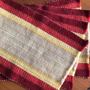 Set of four vintage woven placemats